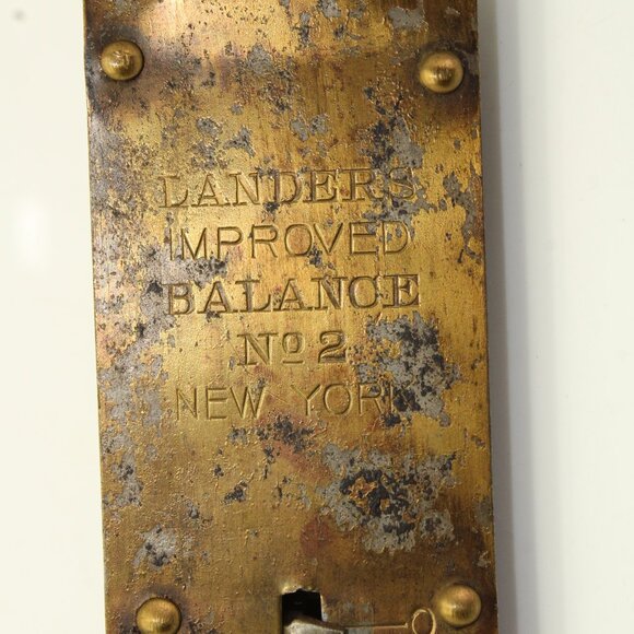 Landers Improved Balance No 2 Vintage Hanging Spring Scale 50Lb Capacity & Hook - Picture 2 of 5